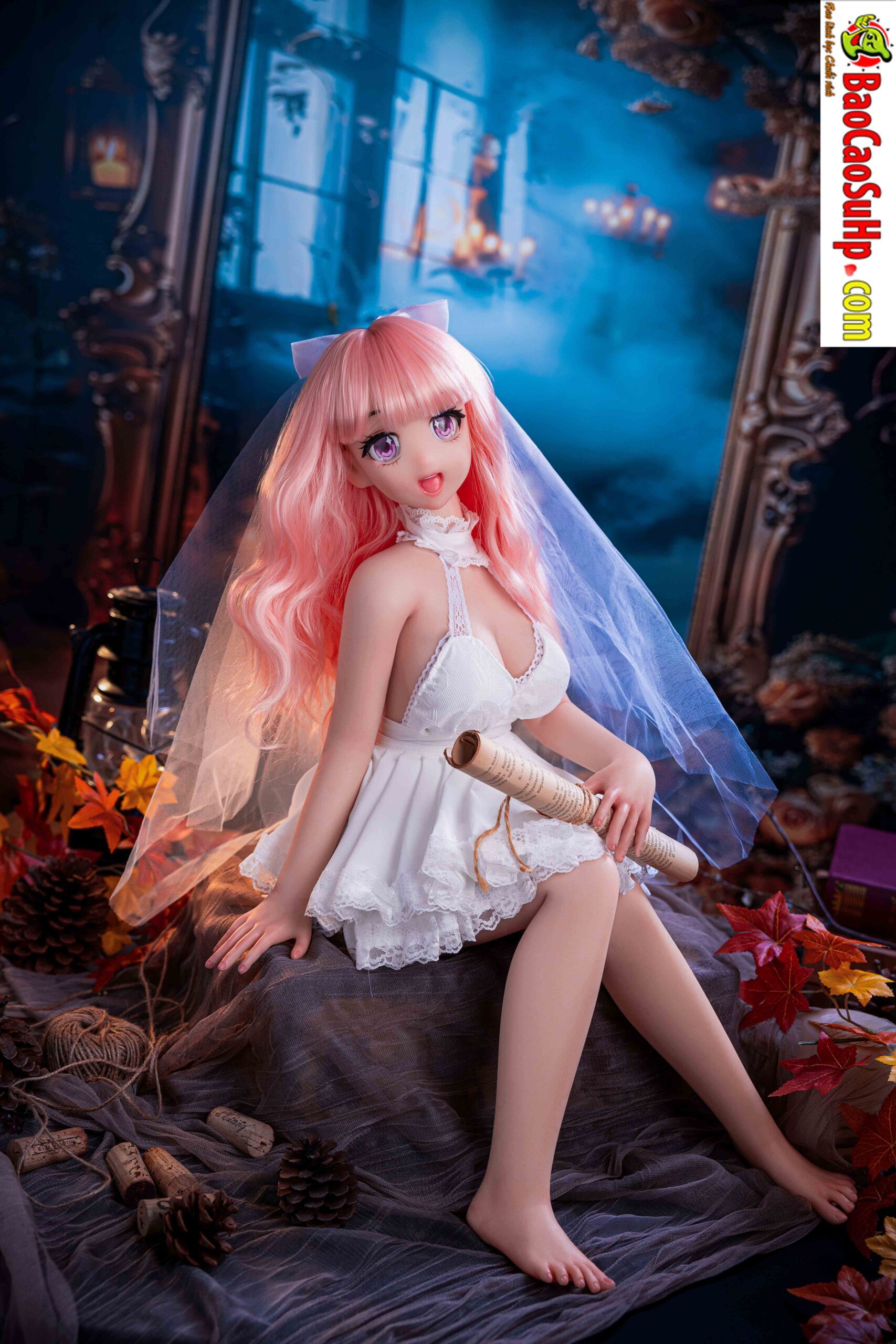 bup be tinh duc Anime Bianca 88cm 5 scaled - Búp bê tình dục đầy đủ tay chân Anime Bianca cô dâu xinh xắn 88cm Silicone