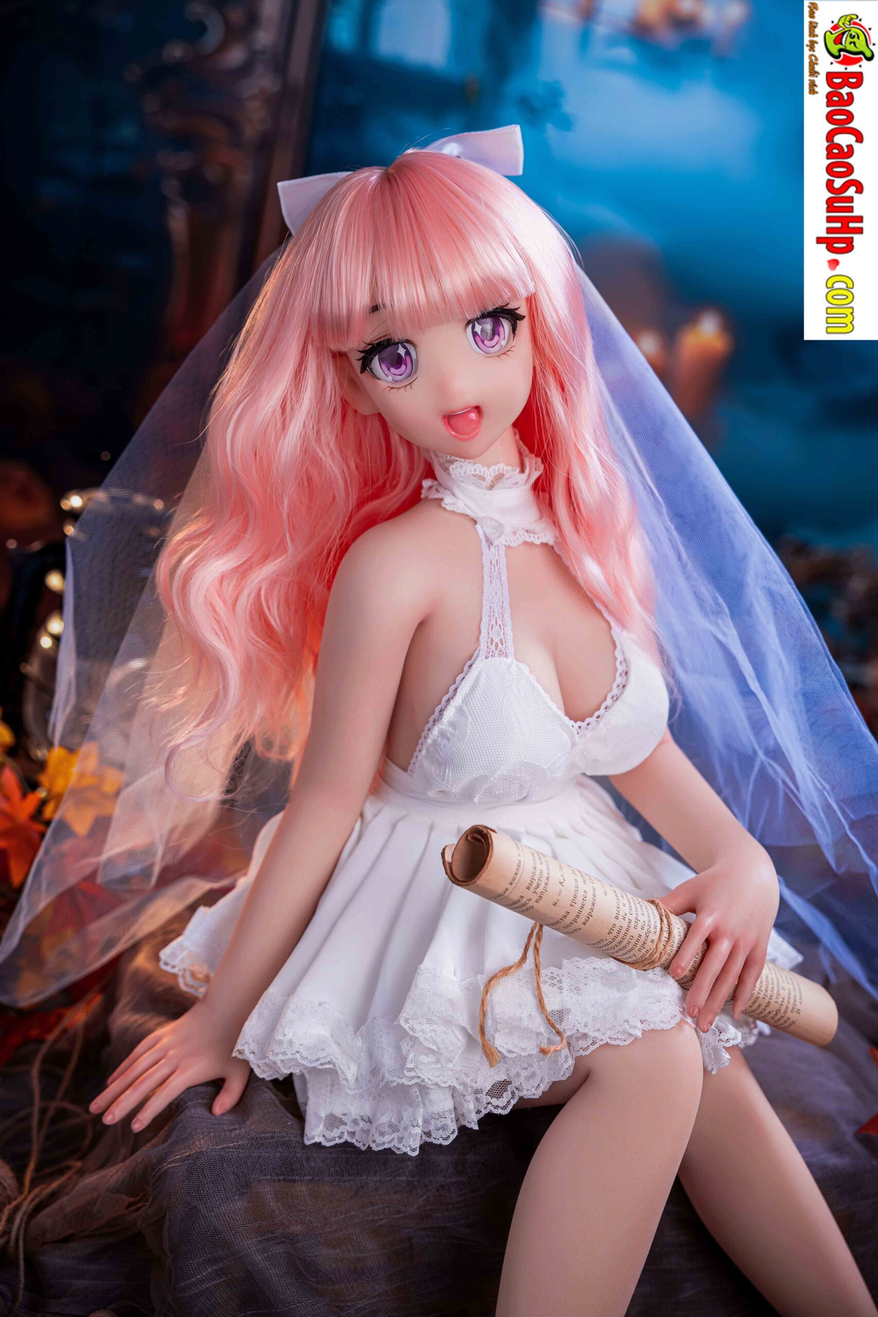 bup be tinh duc Anime Bianca 88cm 6 scaled - Búp bê tình dục đầy đủ tay chân Anime Bianca cô dâu xinh xắn 88cm Silicone