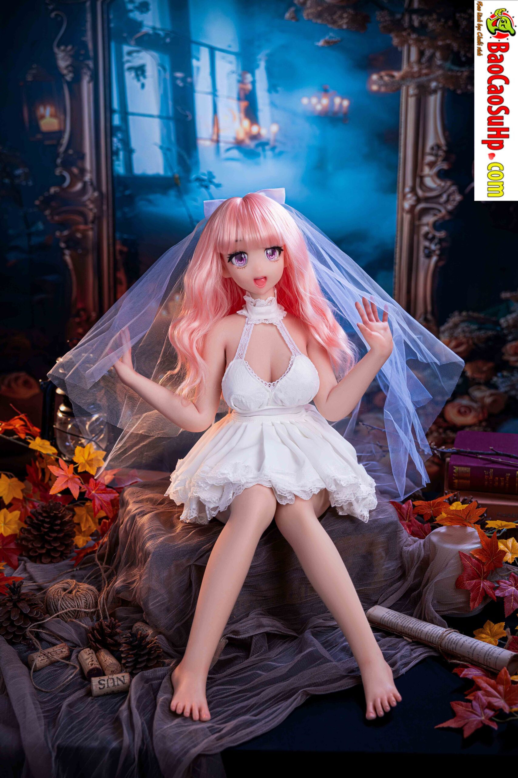 bup be tinh duc Anime Bianca 88cm 8 scaled - Búp bê tình dục đầy đủ tay chân Anime Bianca cô dâu xinh xắn 88cm Silicone