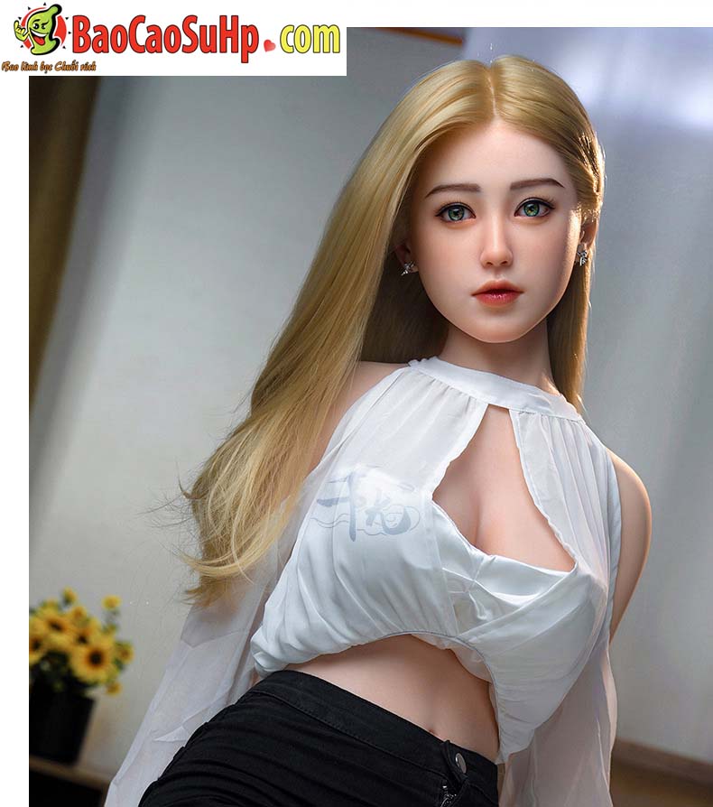 búp bê tình dục Vũ Gia tóc vàng xinh đẹp 1m59 silicone cấy tóc