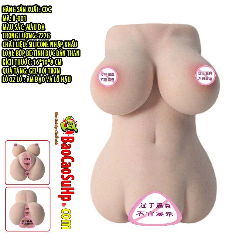 Búp bê tình dục bán thân Silicone mini B-001 Kokoro, cao cấp 722g mềm mịn