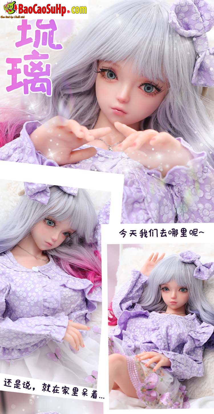 Búp bê tình dục full body Anime Nhã Lâm váy tím 80cm siêu mềm mại hấp dẫn
