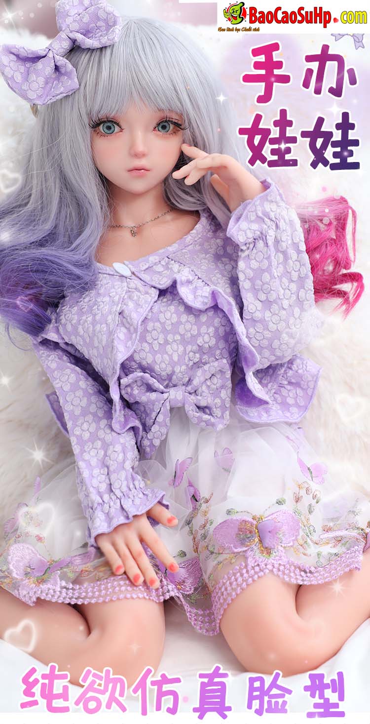 Búp bê tình dục Fullbody Anime Nhã Lâm váy tím 80cm mềm mại