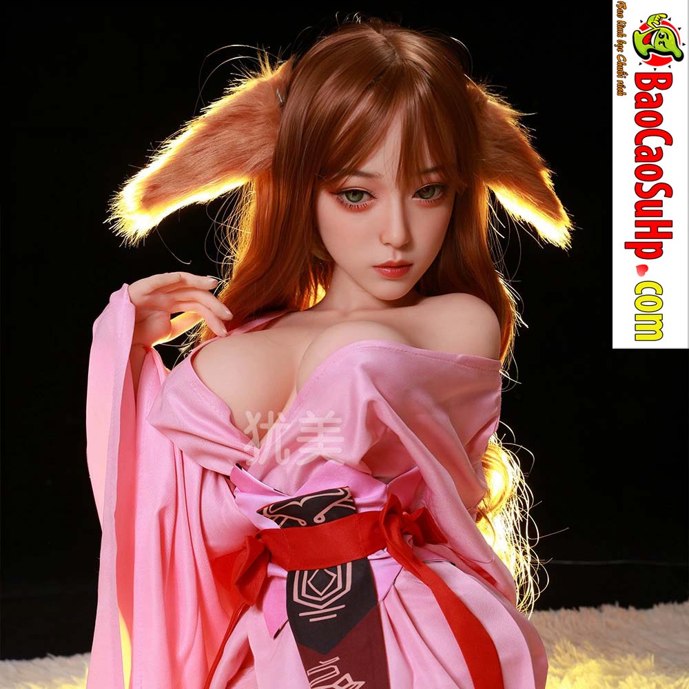 Búp bê anime cáo chín đuôi 125cm xương cứng TPE siêu thực