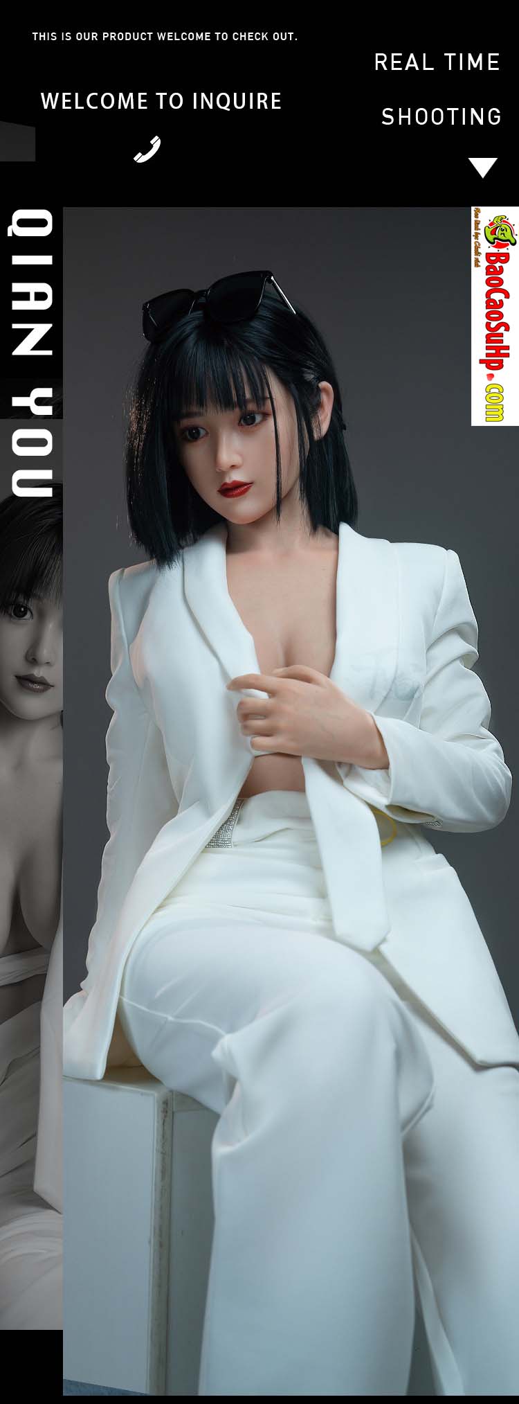 Búp bê tình dục Layla 1m58 thân TPE Đầu silicone Quyến rũ Hiện đại Sành điệu