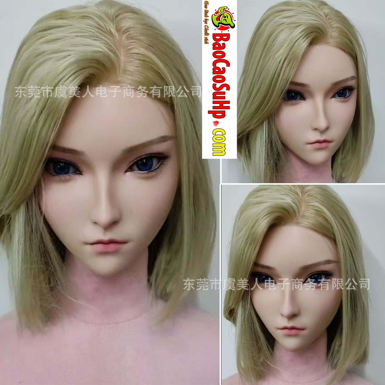 Đầu Búp Bê Silicone Cấy Tóc Trang Điểm M170091 - Tháo Lắp Thuận Tiện