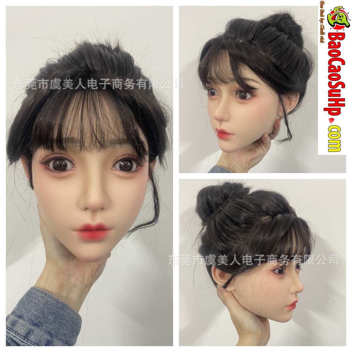 Đầu Búp Bê Silicone Cấy Tóc Trang Điểm M170091 - Tháo Lắp Thuận Tiện