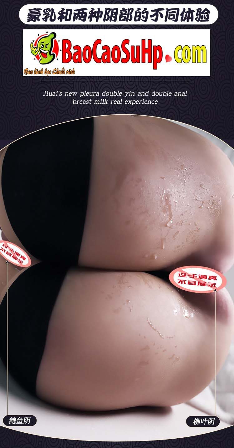 Vếu nguyên khối Klipper 3in1 2 âm đạo siêu mềm mại, kích thích