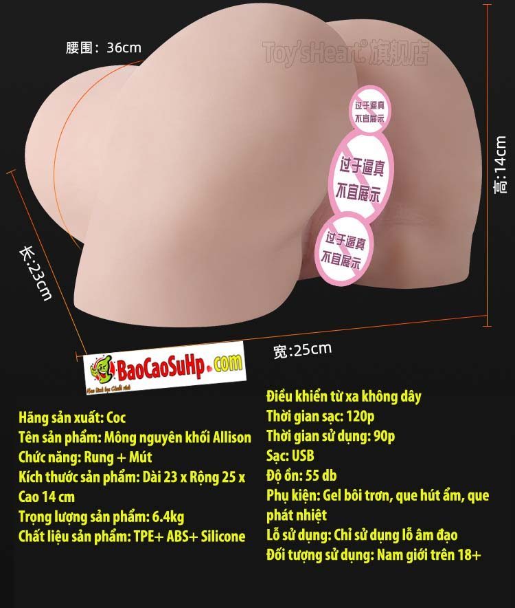 Mông nguyên khối Allison 6.8kg rung hút thổi tự động bán chạy