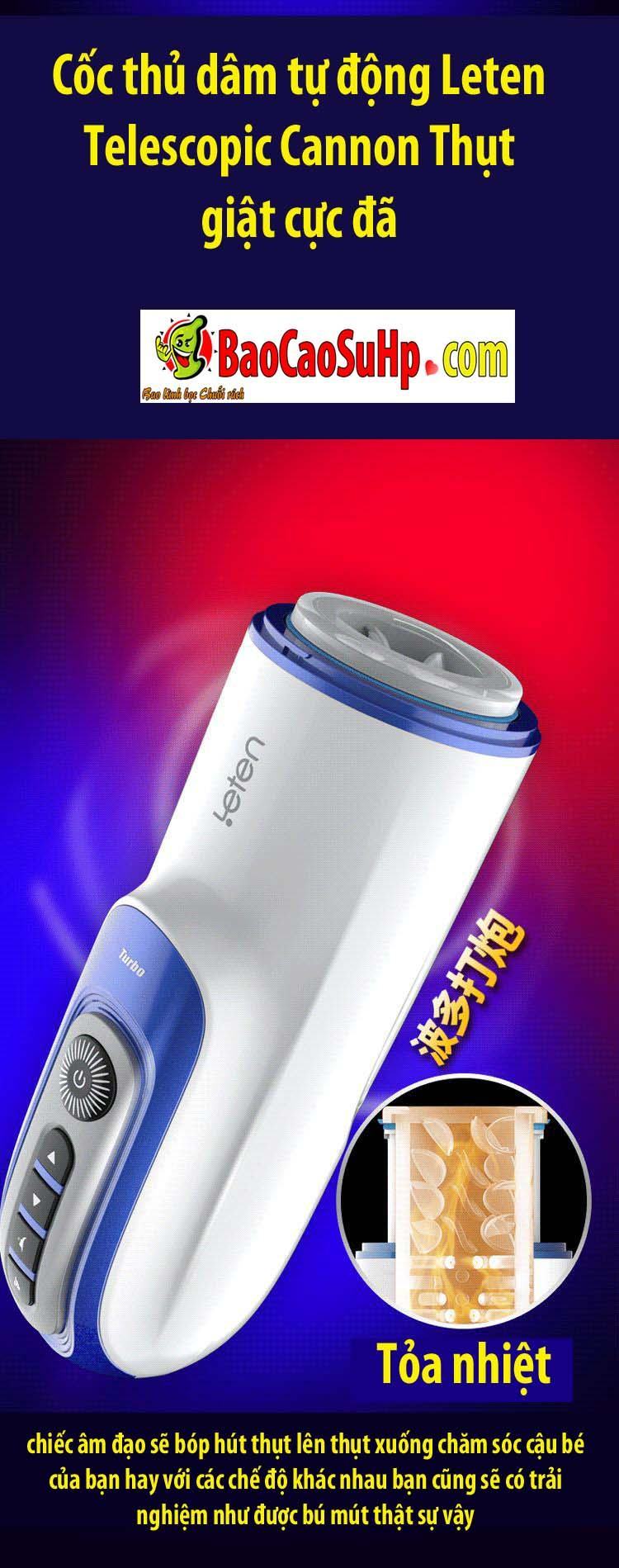 Cốc thủ dâm Leten tự động Thụt giật mạnh mẽ cực sướng