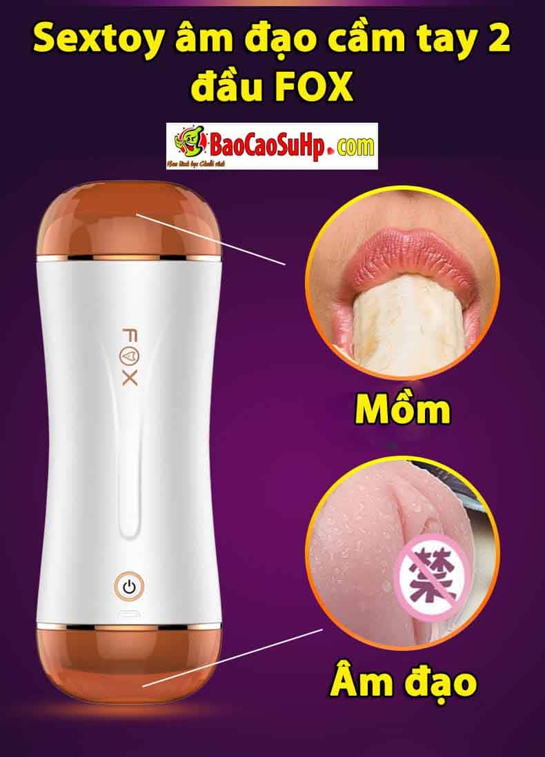 Sextoy âm đạo cầm tay 2 đầu FOX cực sướng, dễ dùng