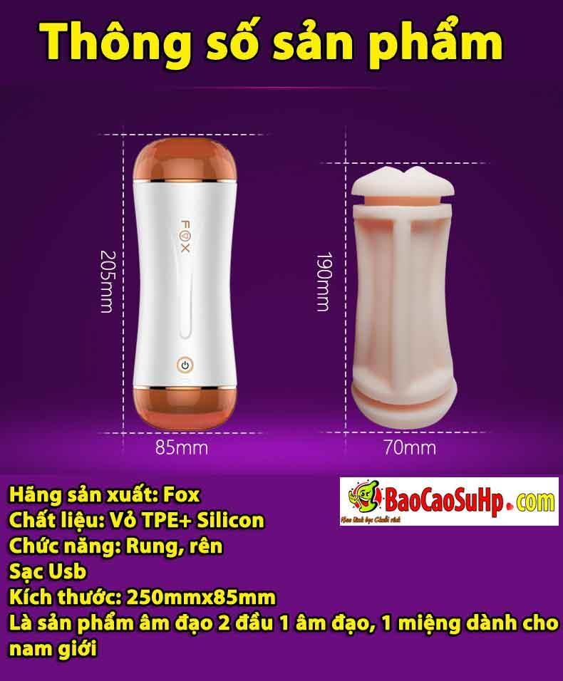 Sextoy âm đạo cầm tay 2 đầu FOX cực sướng, dễ dùng