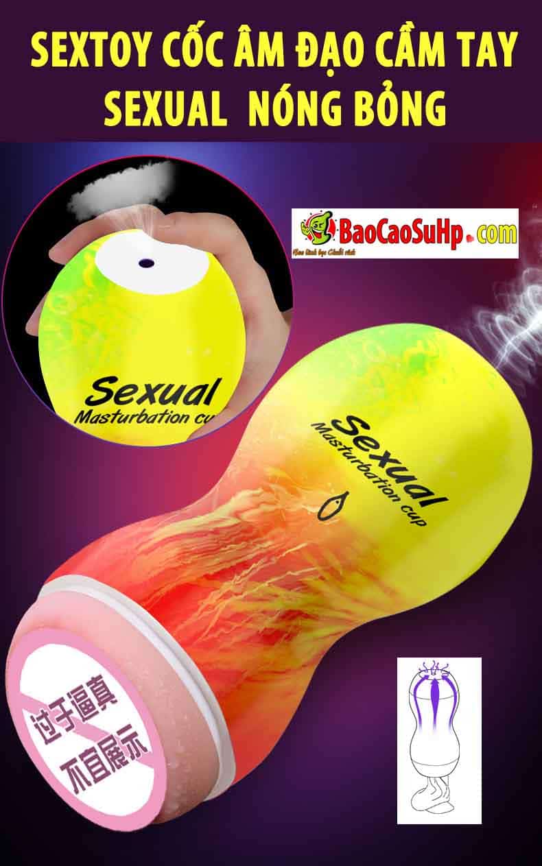 Máy thủ dâm cốc âm đạo cầm tay sextoy nóng bỏng tiện lợi