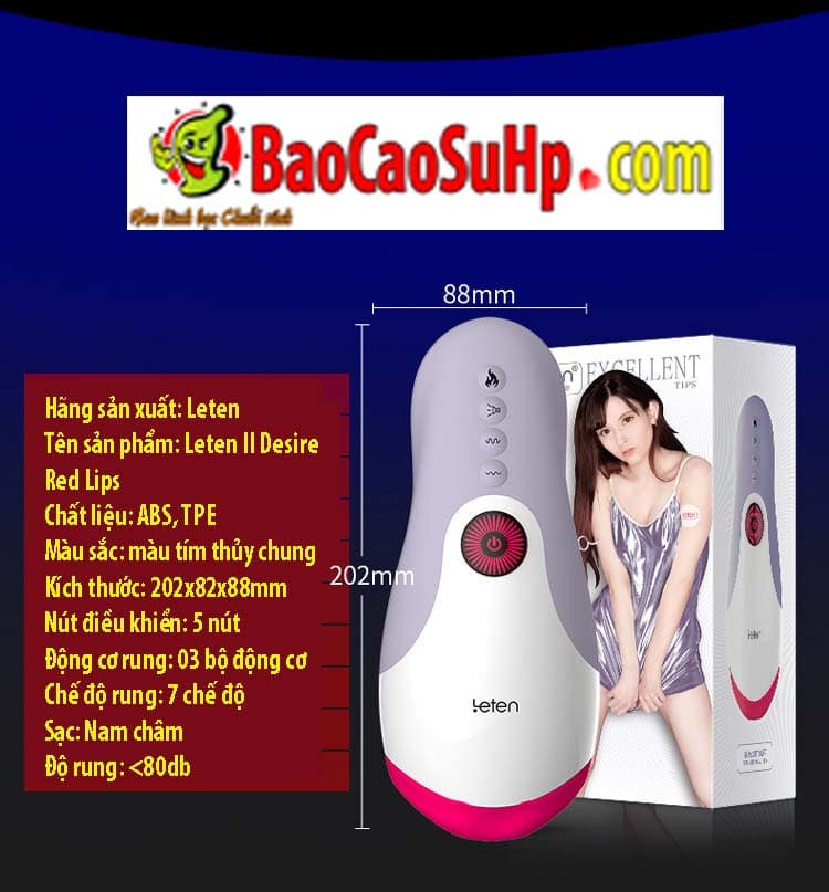 sex bu mut Leten II Desire Red Lips 12 - Sextoy miệng bú rung rên Leten II Desire Red Lips