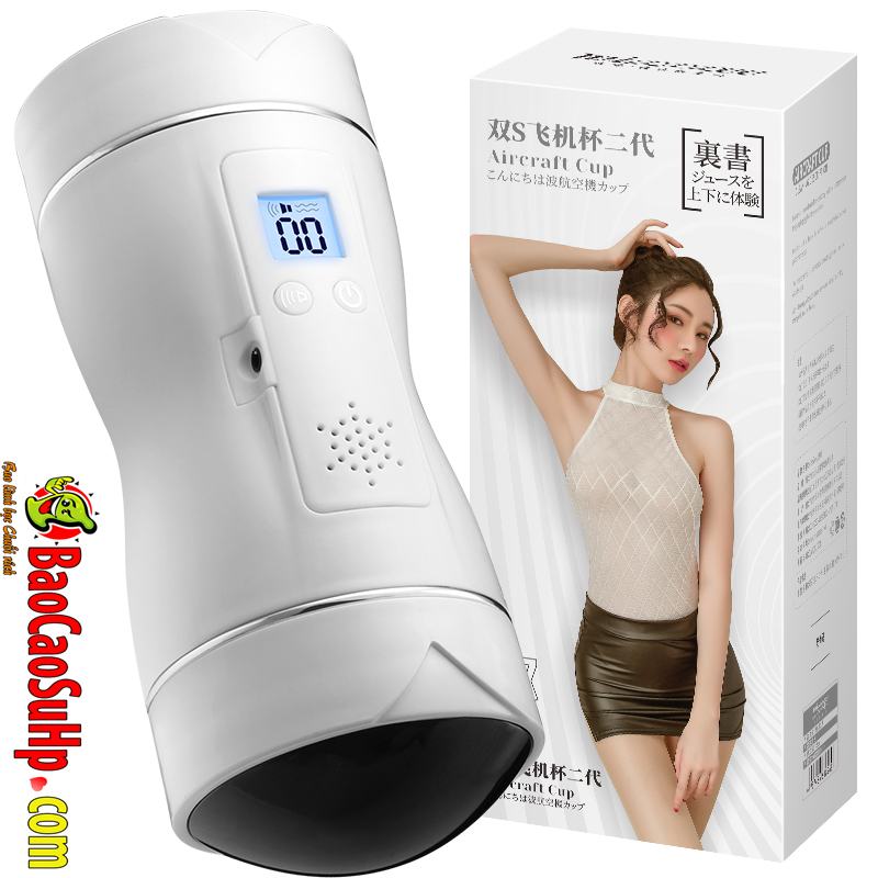 Âm đạo giả cầm tay rung LCD 2 đầu Vip Love siêu thực