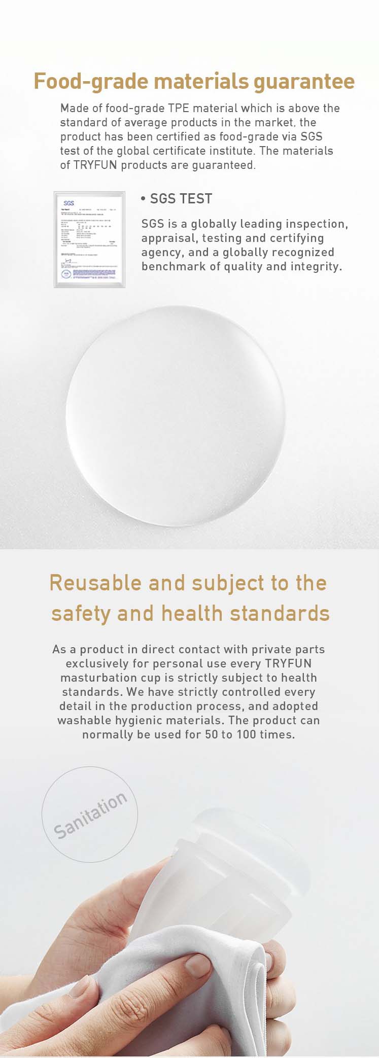 Cốc âm đạo Nhật Bản TRYFUN TR001 đa chức năng cao cấp