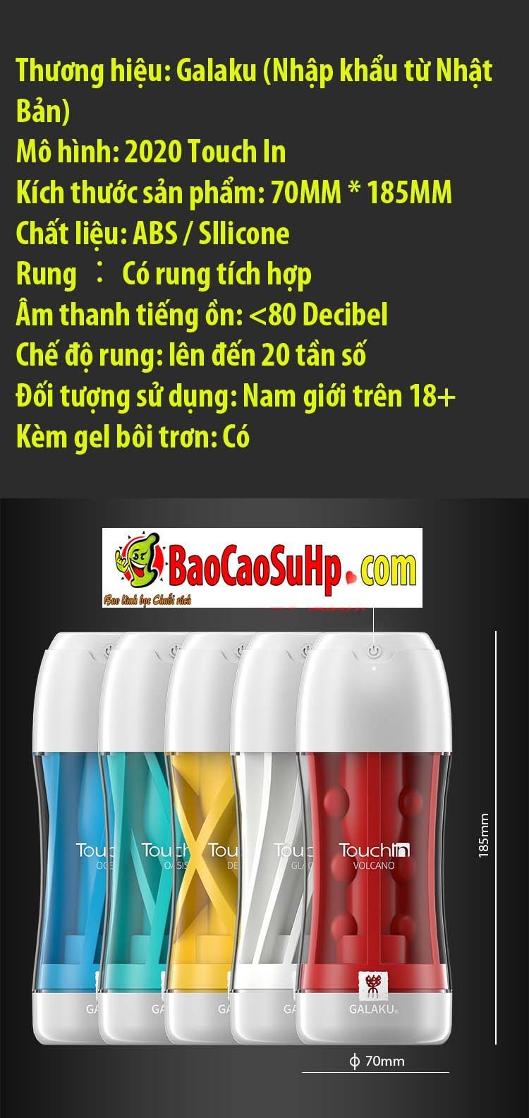 Cốc Âm Đạo Galaku Touch Rung 5D Mạnh Mẽ Kích Thích Cực Khoái
