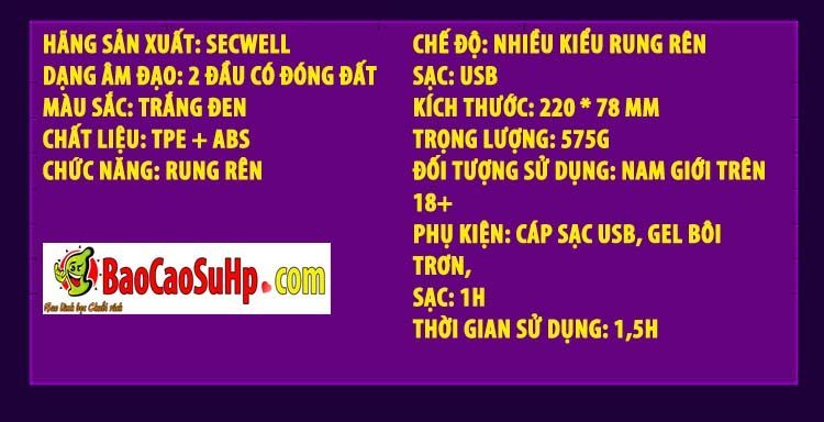 Cốc thủ dâm 2 đầu International Bodo rung rên miệng âm đạo chất lượng cao