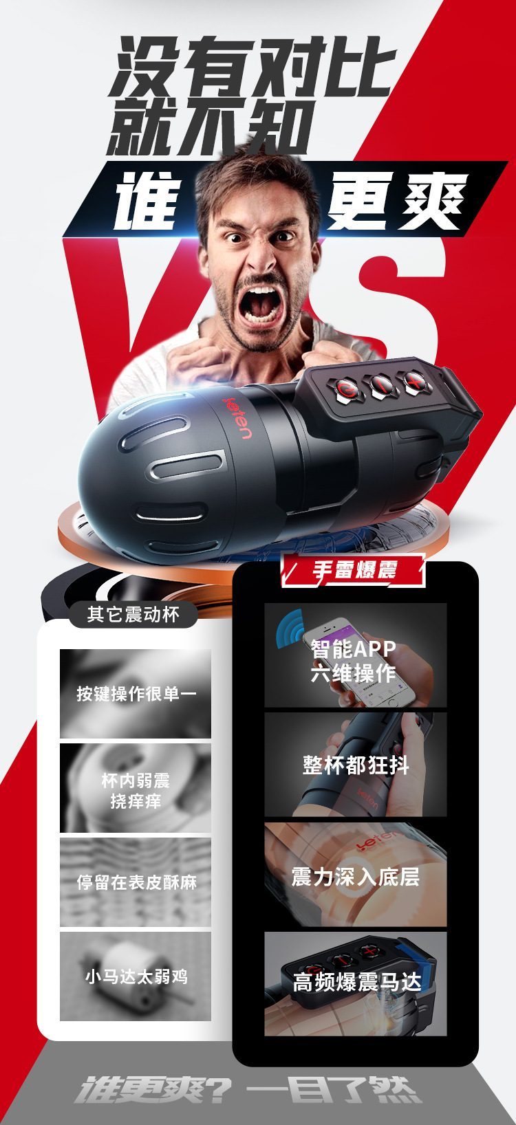 Cốc Thủ Dâm Leten Lựu Đạn Mini Rung Mạnh Điều Khiển APP