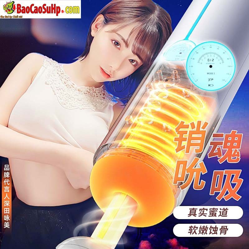 Cốc thủ dâm bóp hút chân không Blue Crystal-X công nghệ mới 