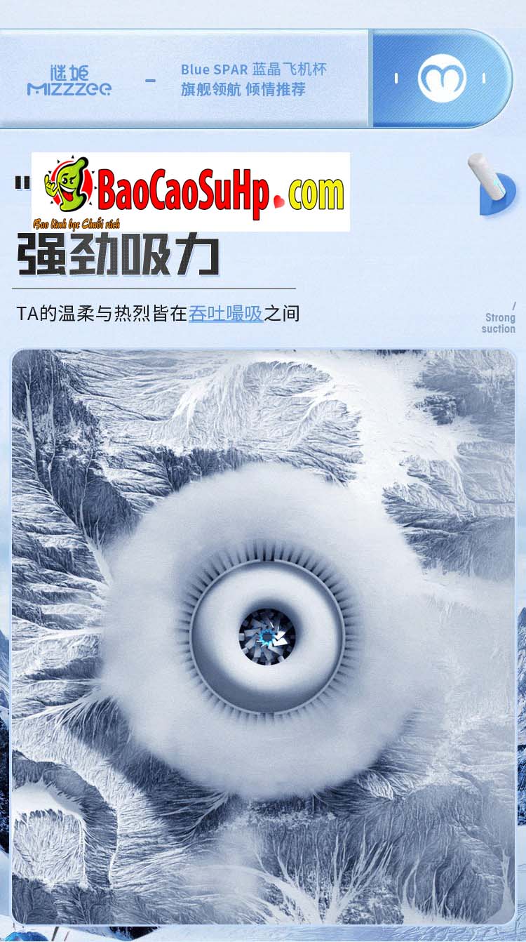 Cốc thủ dâm Blue Crystal-X hút chân không siêu mạnh kích thích phê