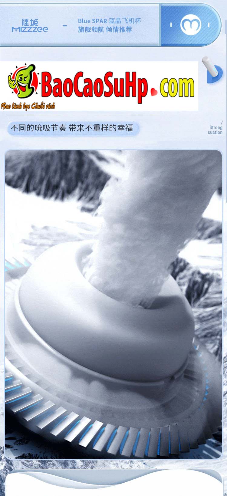 Cốc thủ dâm Blue Crystal-X hút chân không siêu mạnh kích thích phê