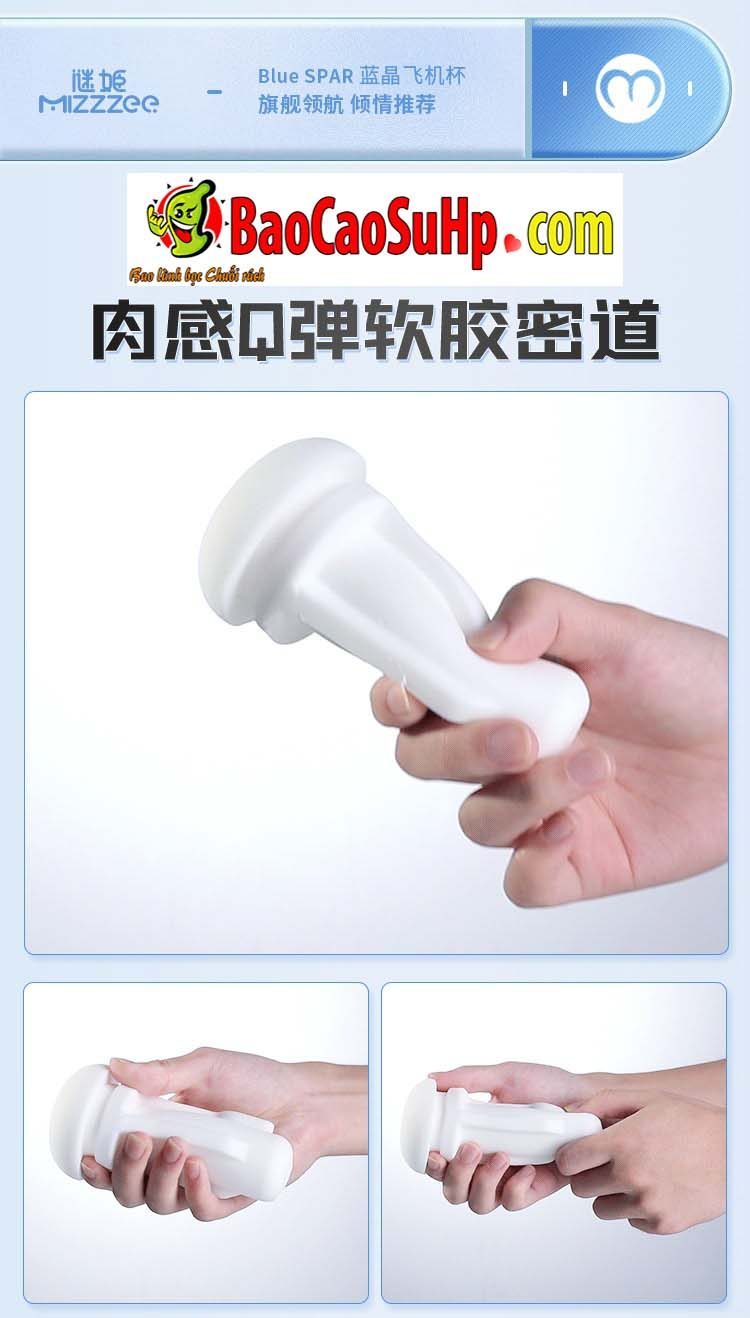 Cốc thủ dâm Blue Crystal-X hút chân không siêu mạnh kích thích phê