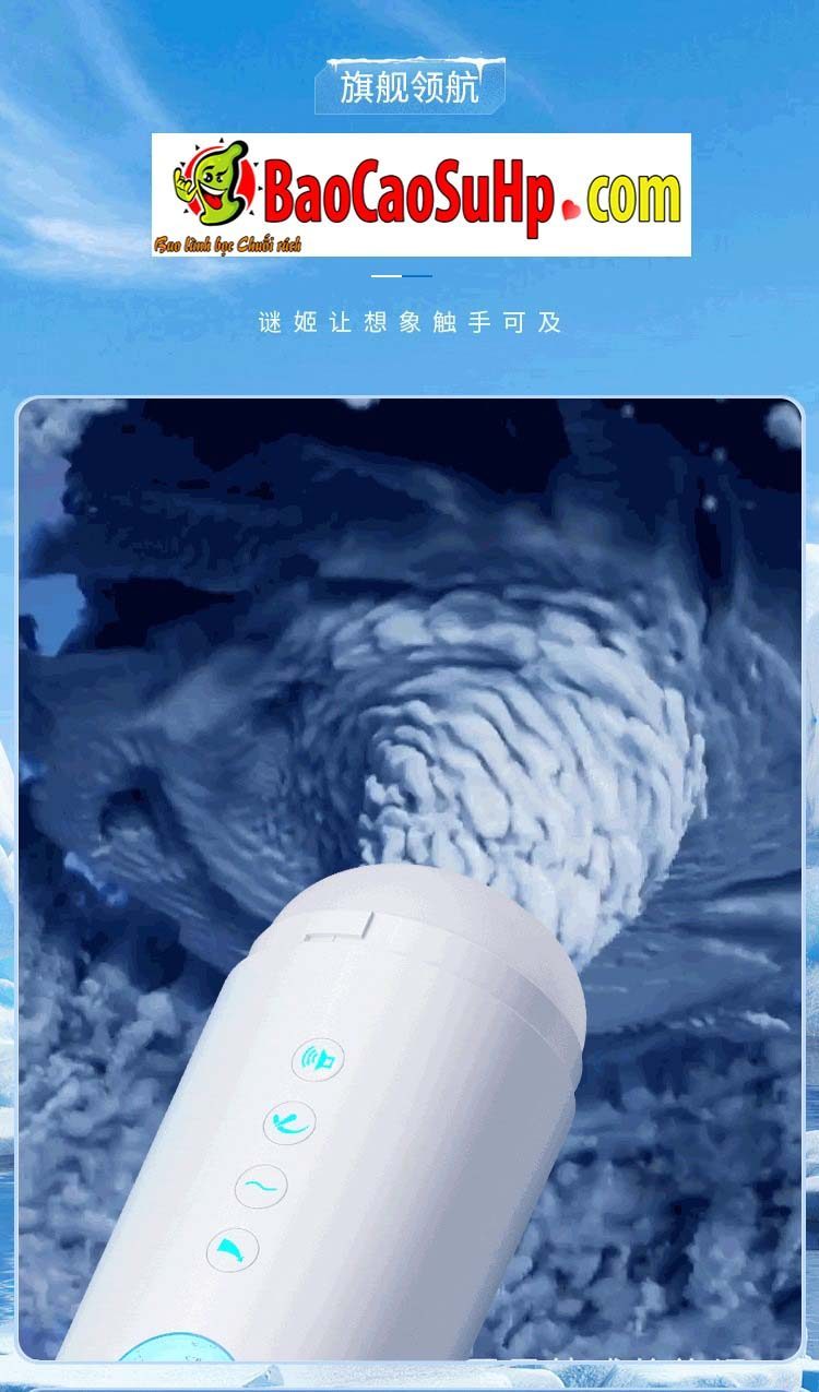 Cốc thủ dâm Blue Crystal-X hút chân không siêu mạnh kích thích phê