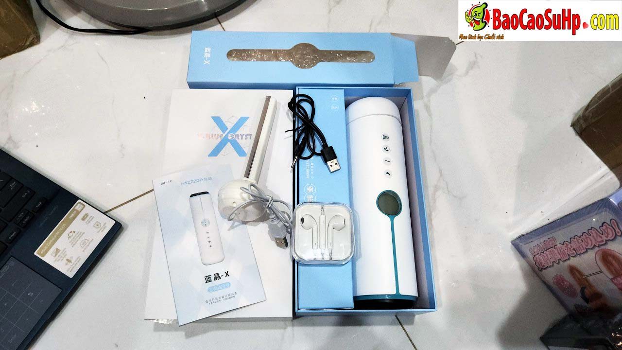 Cốc thủ dâm Blue Crystal-X hút chân không siêu mạnh kích thích phê