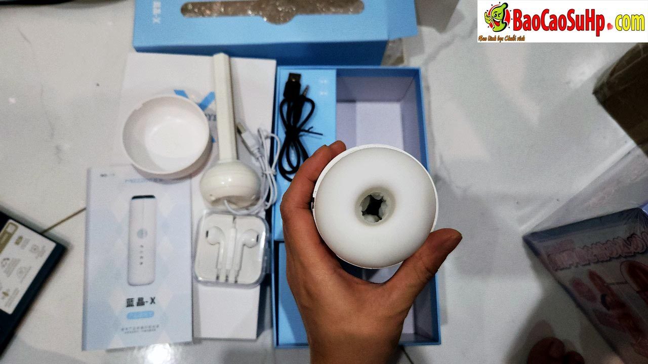 Cốc thủ dâm Blue Crystal-X hút chân không siêu mạnh kích thích phê