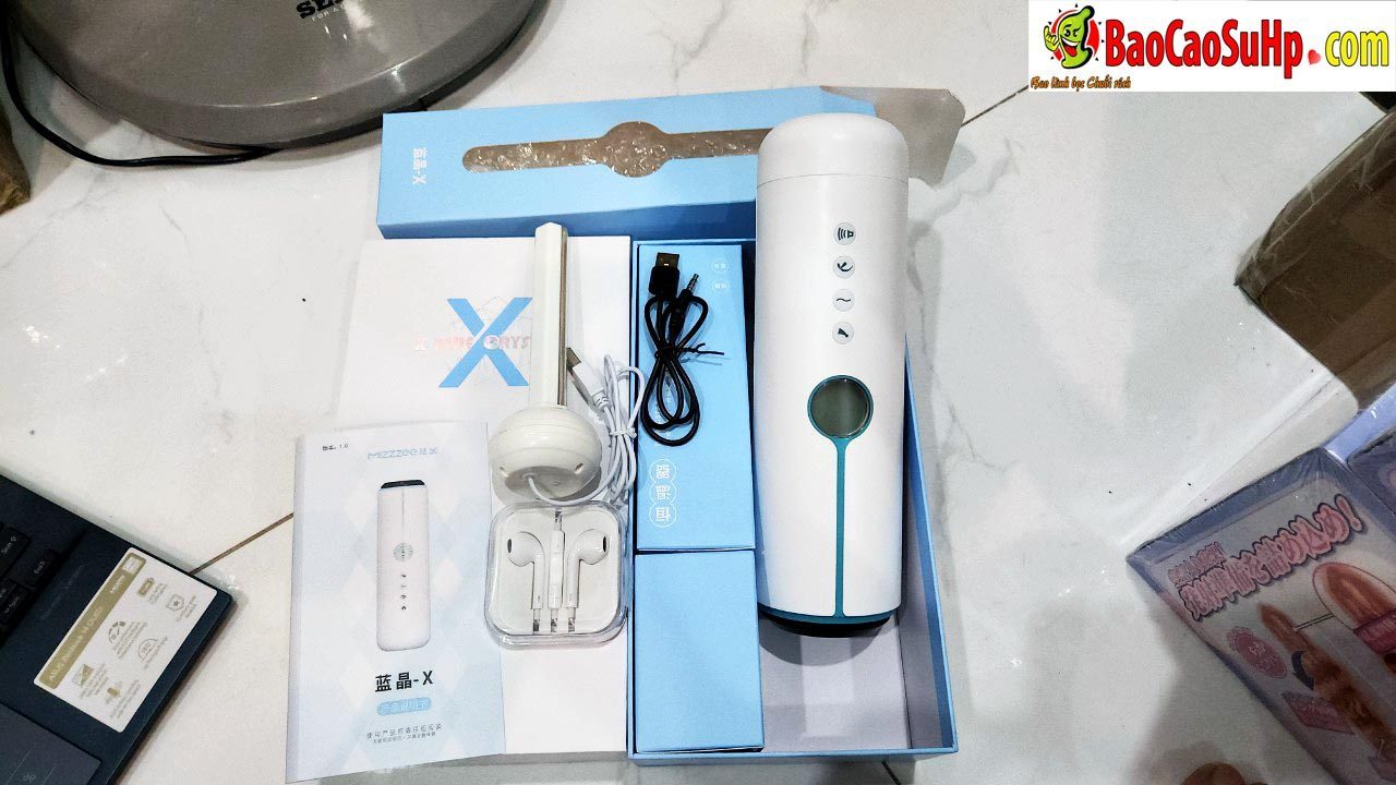 Cốc thủ dâm Blue Crystal-X hút chân không siêu mạnh kích thích phê