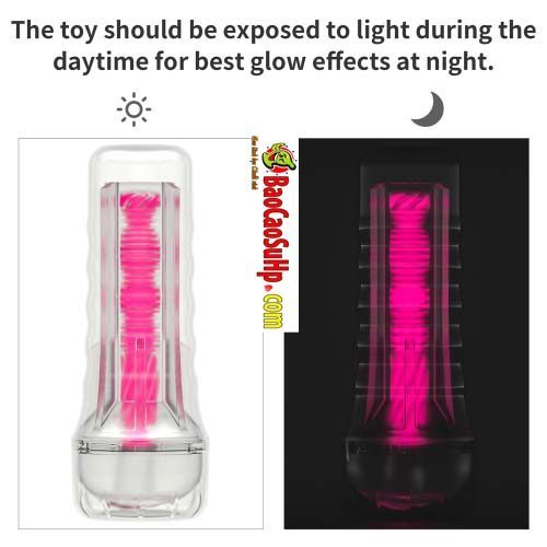 Cốc Thủ Dâm Đèn Pin Trong Suốt Hồng Phát Sáng Lovetoy LV342042