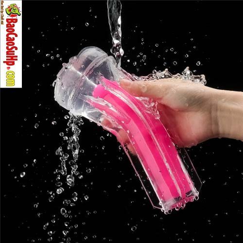 Cốc Thủ Dâm Đèn Pin Trong Suốt Hồng Phát Sáng Lovetoy LV342042