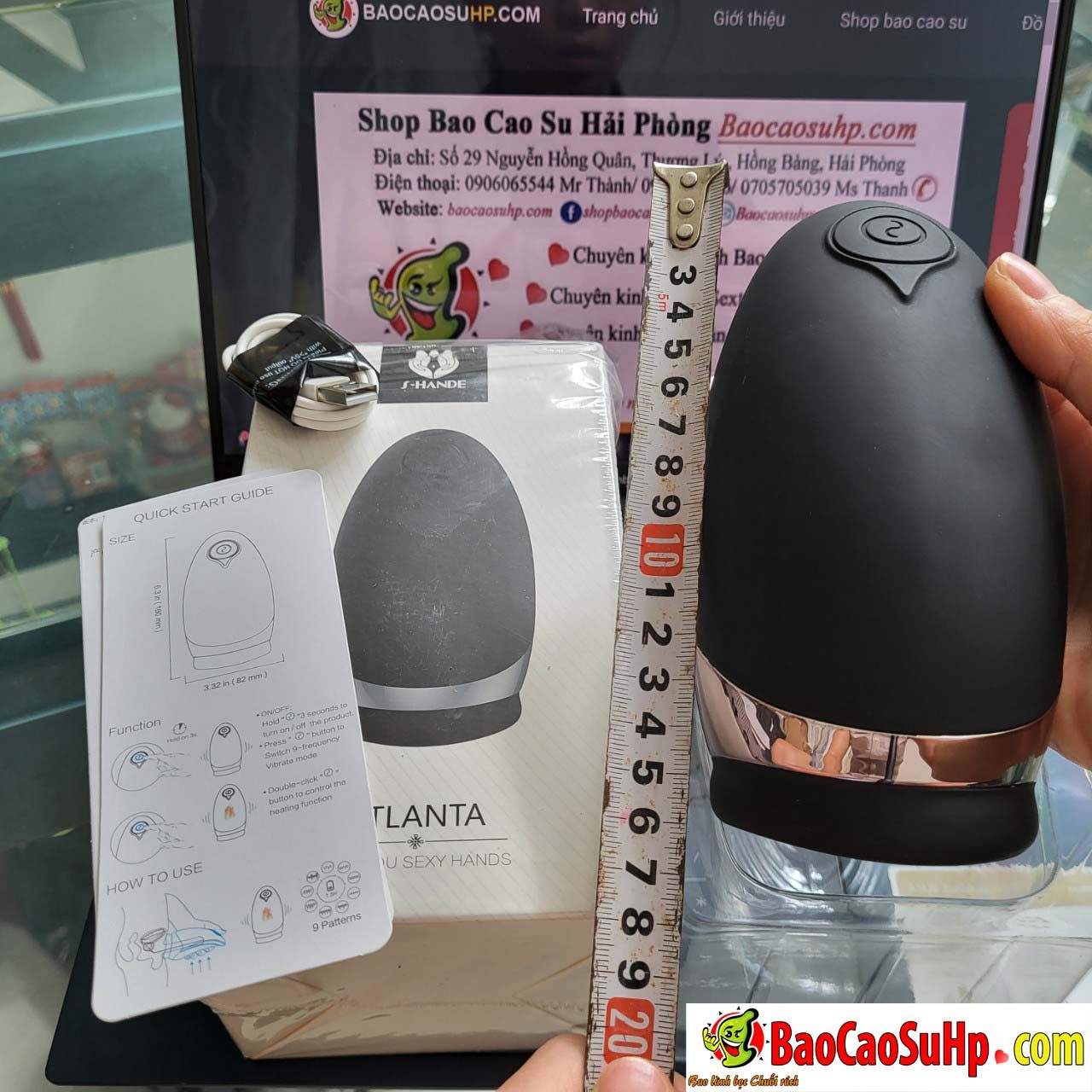 Cốc Thủ Dâm Shande S329 Atlan Rung Ấm Kích Thích Tình Dục Nam