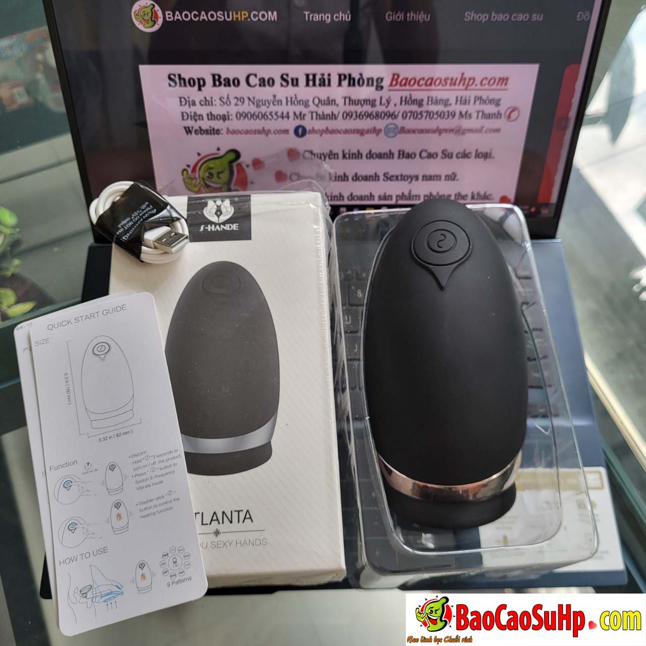 Cốc Thủ Dâm Shande S329 Atlan Rung Mạnh Ấm Nhiều Chế Độ Hot