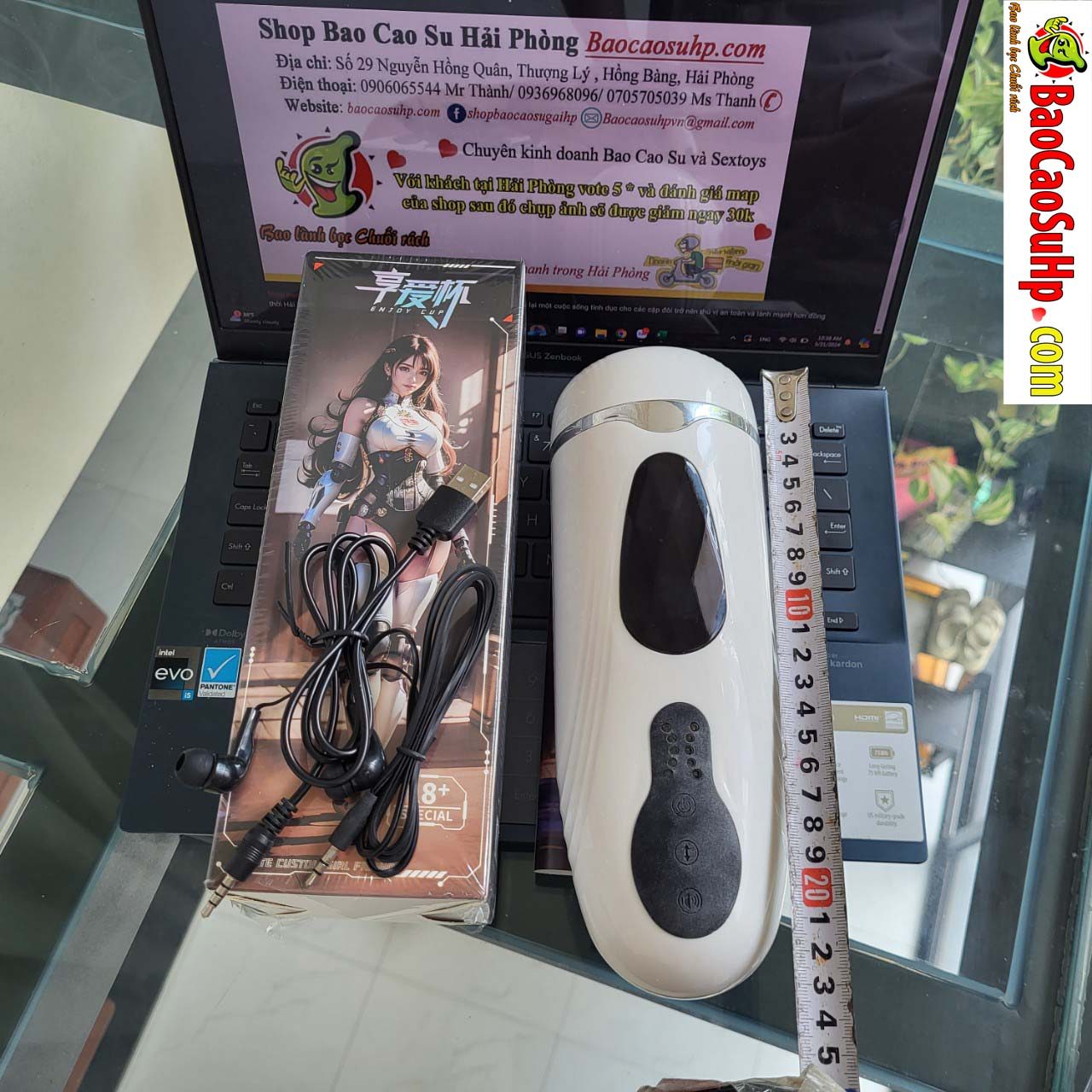 Cốc thủ dâm Mizzzee ROBOGIRL nhỏ gọn thụt lên xuống