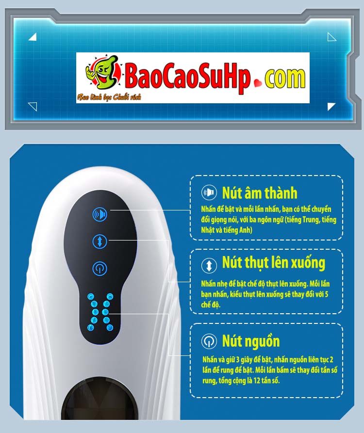 Cốc thủ dâm Mizzzee ROBOGIRL nhỏ gọn thụt lên xuống