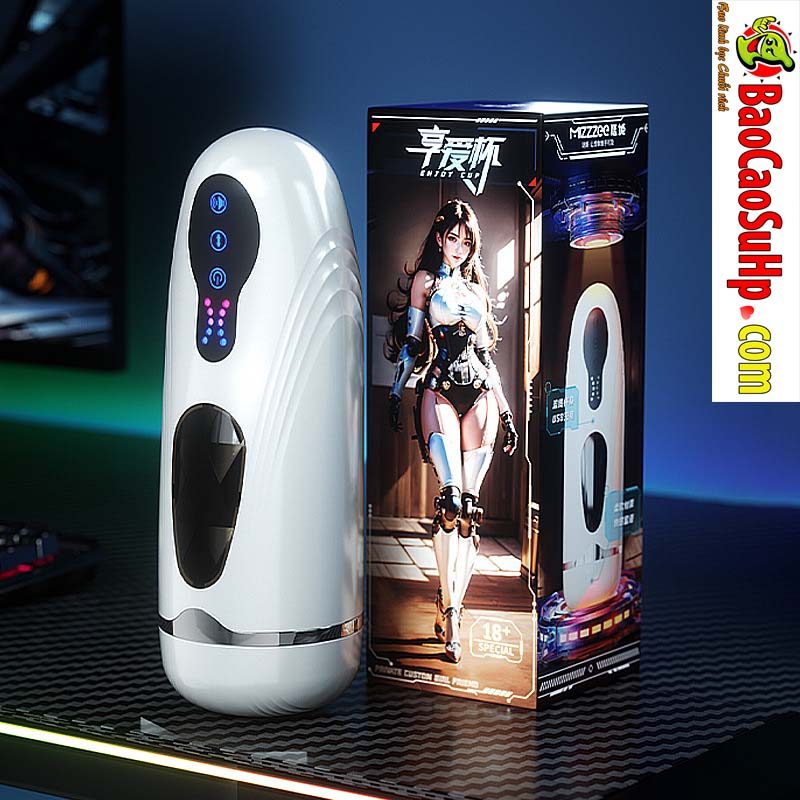 Cốc thủ dâm Mizzzee ROBOGIRL nhỏ gọn thụt lên xuống