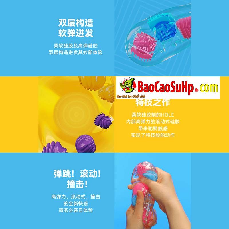 anh bia coc thu dam Tenga Bobble 6 - Cốc thủ dâm Nhật Bản Tenga Bobble mảnh ghép màu sắc độc đáo