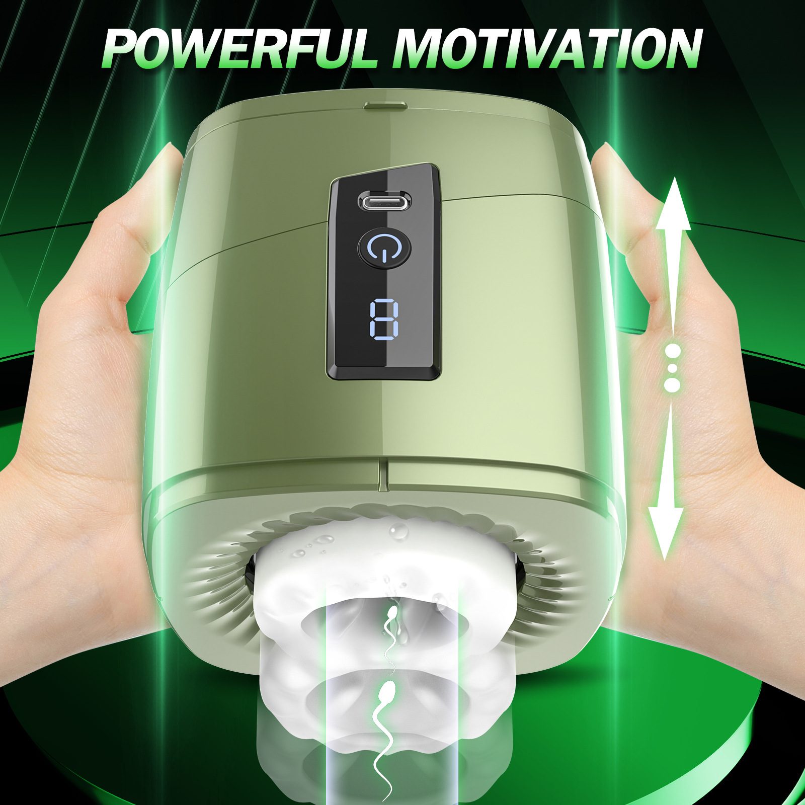 Cốc thủ dâm Ailebo nhỏ gọn xoay thụt đa chế độ cực phê