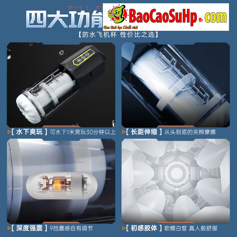 Cốc thủ dâm tự động Mizzzee Black Challenger V2 thụt hút hiện đại