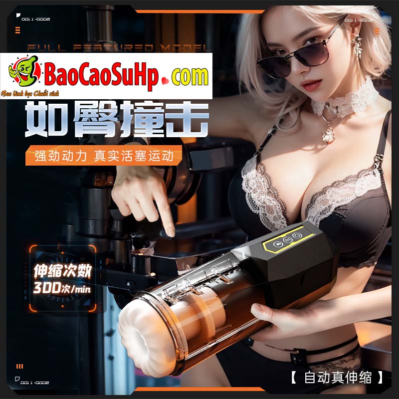 Cốc thủ dâm tự động Mizzzee Black Challenger V2 thụt hút hiện đại