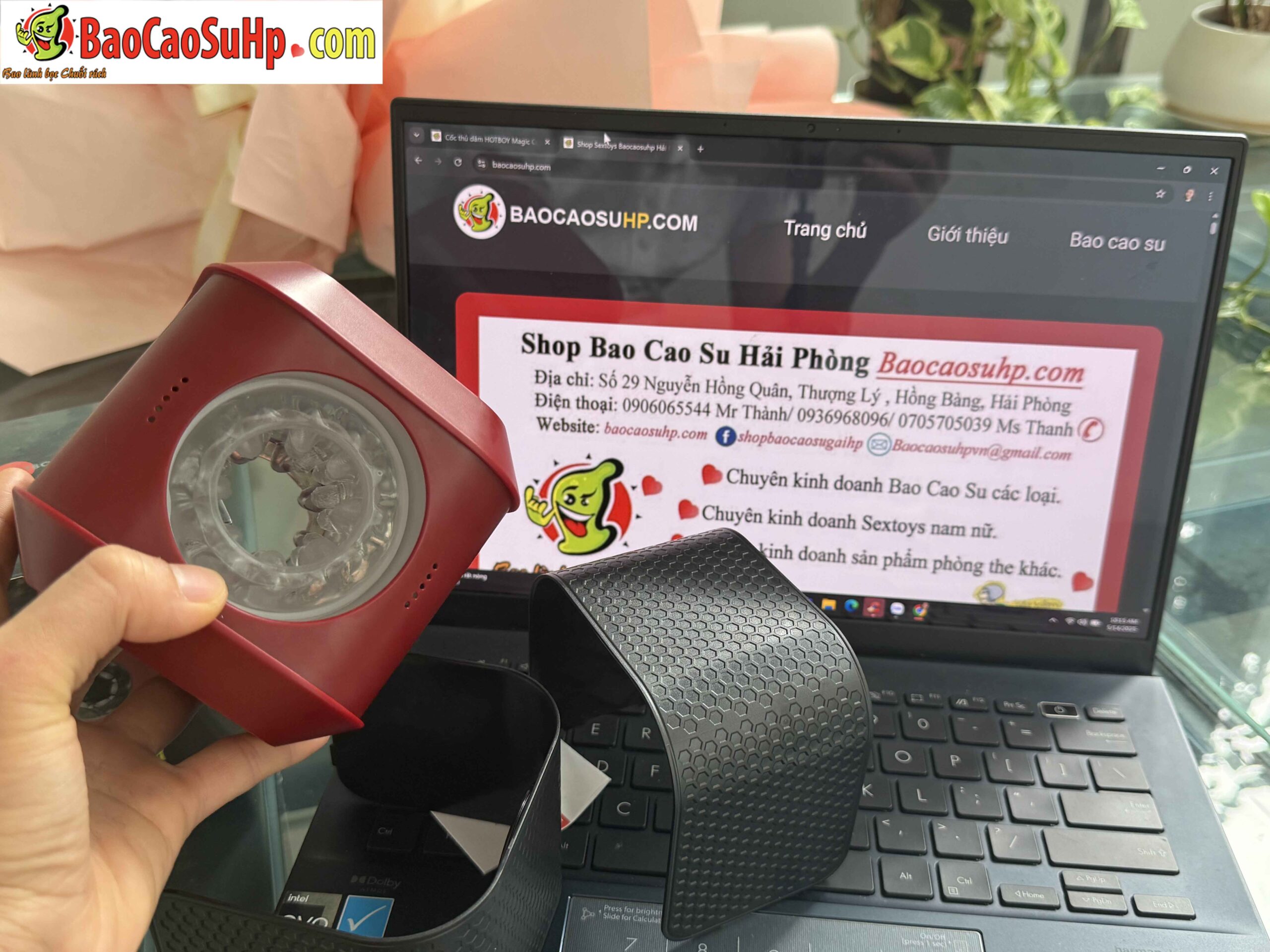 Cốc thủ dâm HOTBOY Magic Cube Red thụt xoay độc đáo, kích thích