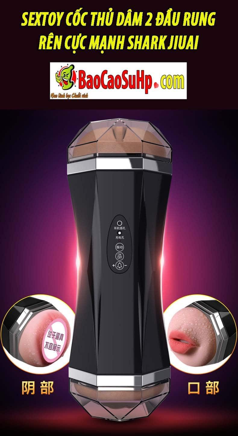 Shark Jiuai cốc thủ dâm 2 đầu rung mạnh trải nghiệm đỉnh