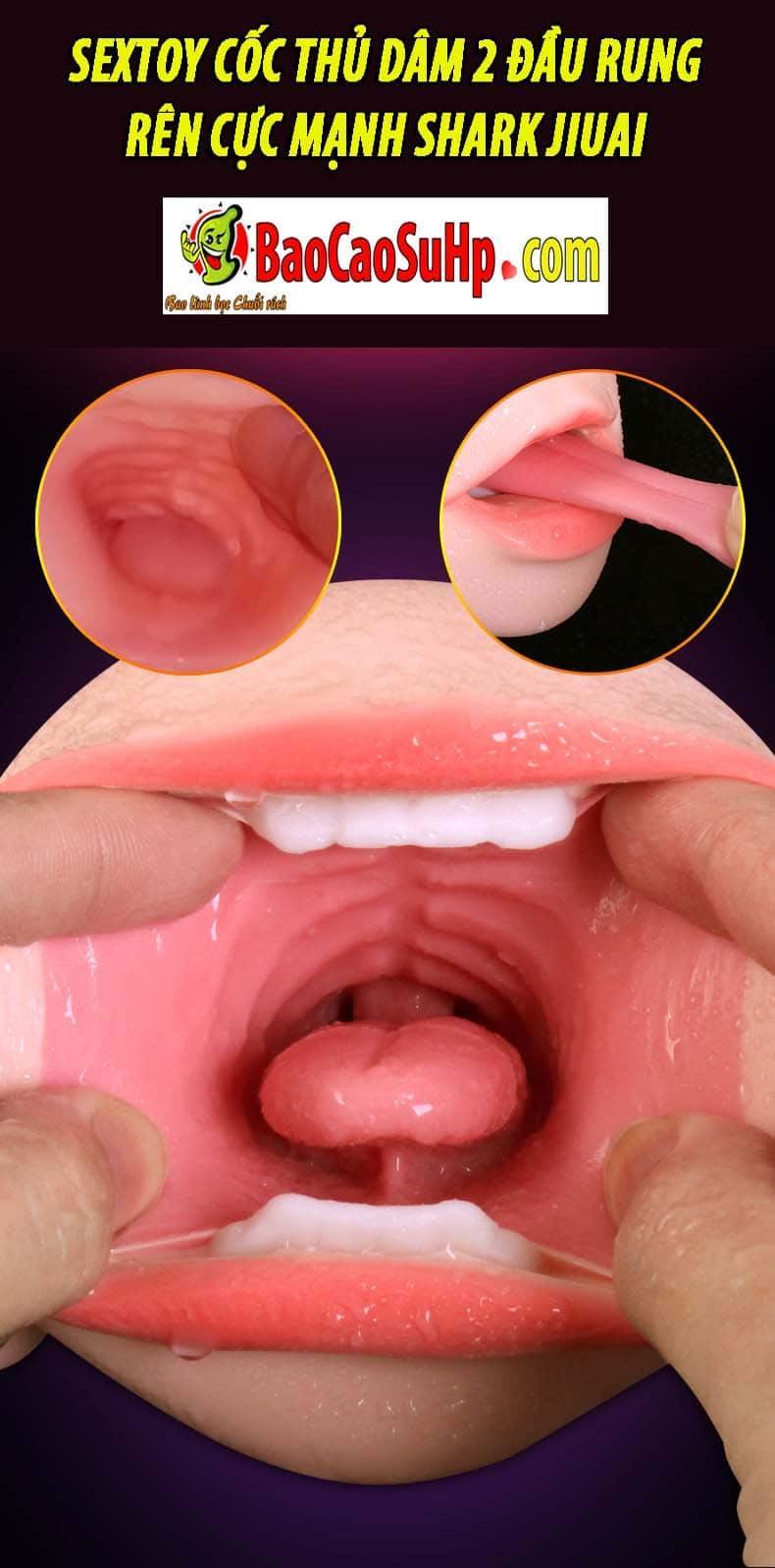 Shark Jiuai cốc thủ dâm 2 đầu rung mạnh trải nghiệm đỉnh