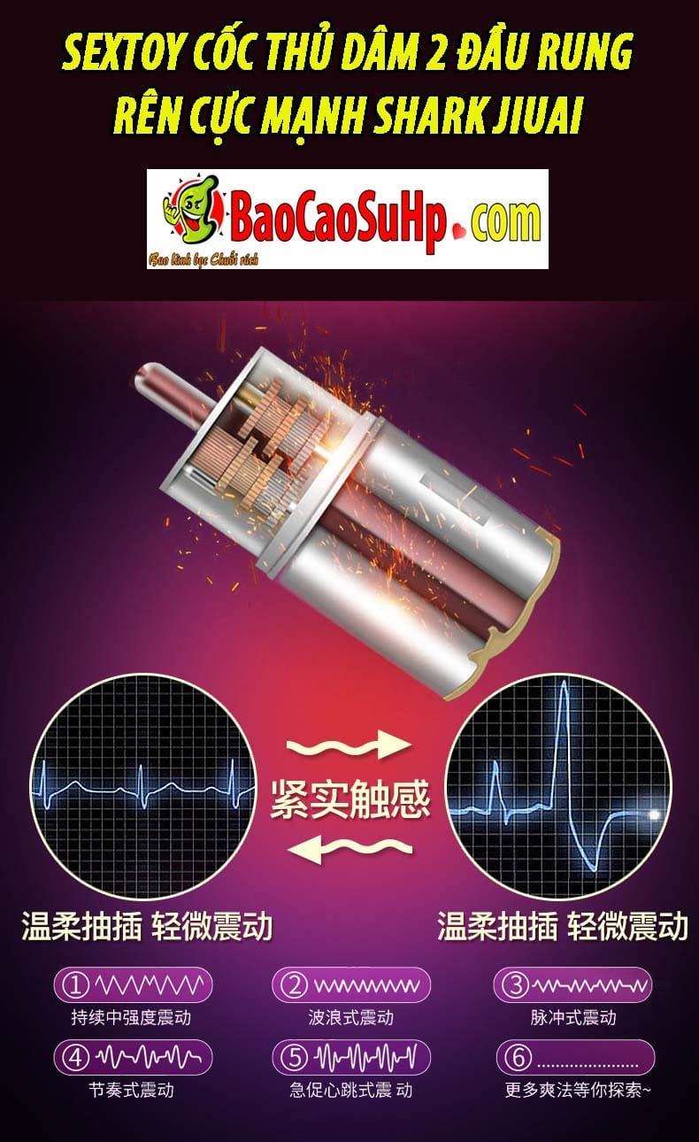 Shark Jiuai cốc thủ dâm 2 đầu rung mạnh trải nghiệm đỉnh