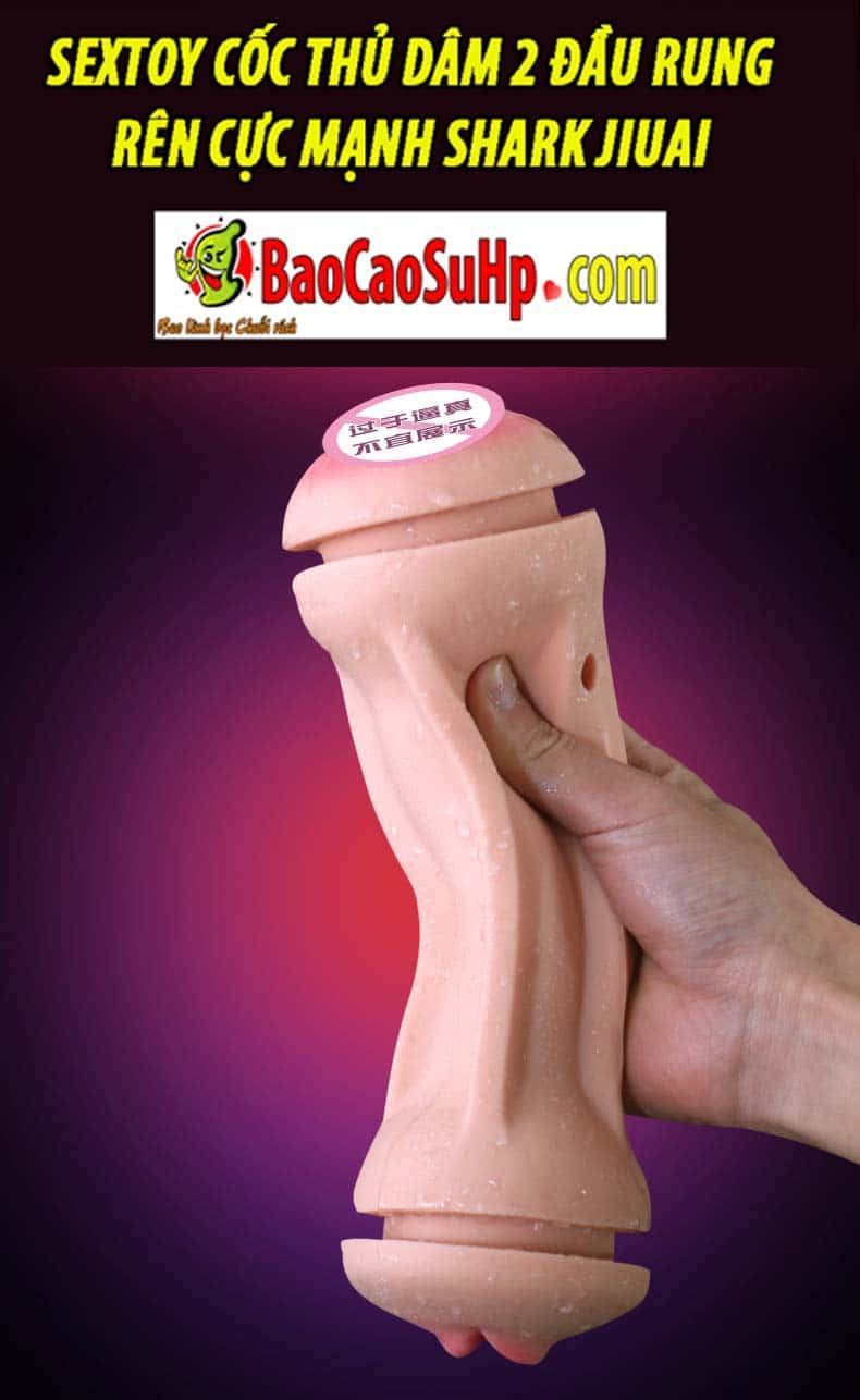 Shark Jiuai cốc thủ dâm 2 đầu rung mạnh trải nghiệm đỉnh