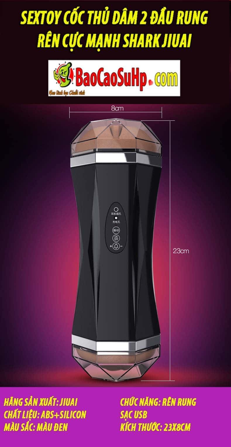 Shark Jiuai cốc thủ dâm 2 đầu rung mạnh trải nghiệm đỉnh