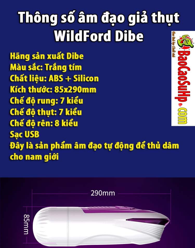WildFord Dibe sextoy giả âm đạo thụt sướng kích thích tối đa