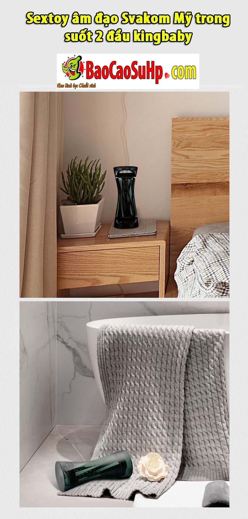 Sextoy âm đạo Svakom Mỹ Kingbaby trong suốt cao cấp, kích thích